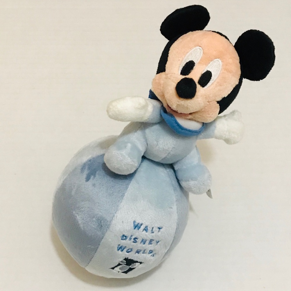Walt Disney World Baby Mickey Mouse Ball Rattle Toy Baby Boy Gift